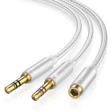 Аудиокабель Ugreen AV140 20897 Dual 3.5mm Male To 3.5mm Female Audio Cable White