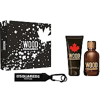 Dsquared2 Wood for Him Gift set edt 100ml+shower gel 100ml+key ring