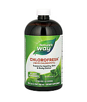NATURES WAY Chlorofresh, жидкий хлорофилл, без добавок, 480 мл (16 жидк. унций)