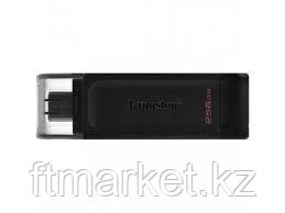 USB Flash Kingston 256 GB, Data Traveler 70, USB 3.2, Type-C, Black, DT70/256GB, фото 1