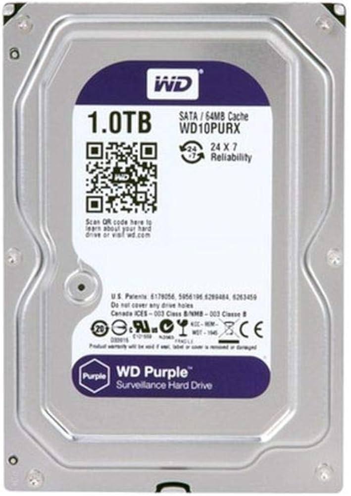 1 ТБ Жесткий диск Western Digital Purple IntelliPower (WD10PURX) серый - фото 2 - id-p114046437