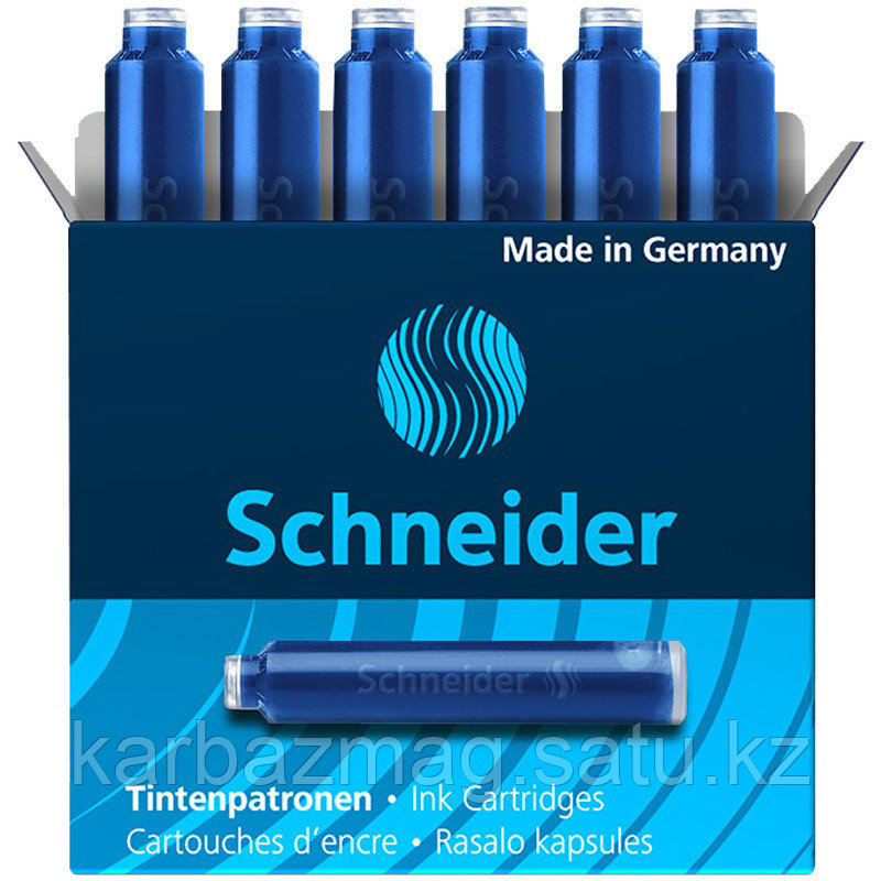 Баллончик к перьевым ручкам Schneider арт. 6603 (1шт) синий - фото 1 - id-p105373476