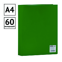 Папка с 60 вкладышами OfficeSpace, 21мм, 400мкм, зеленая