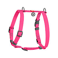 Шлея для собак анатомическая Н-образная WAUDOG Waterproof, пластиковый фастекс M Ш 20 мм А 40-66 см В 50-80 см Розовый