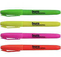 Набор текстовыделителей BURO, 4 цвета, 1 - 4 мм