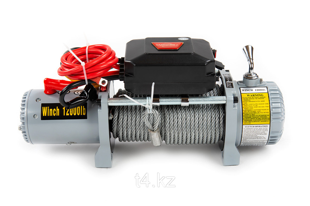 Лебёдка с металлическим тросом 5455 кг / 12000 lbs 12V - SAMHOME