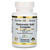 Гиалуроновая кислота, Hyaluronic Acid Complex, California Gold Nutrition, 100 мг, 60 капсул