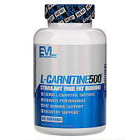 L-карнитин, жиросжигатель , EVL Nutrition, L-Carnitine 500 (120 капс.)