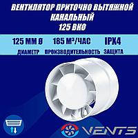 Вентилятор для туалета канальный Вентс 125 ВКО