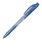 Ручка шариковая, 0.38мм, синяя, автомат, корпус прозрачный Stabilo liner
