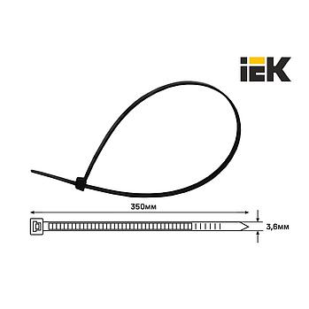 Хомут 3,6х350 черные IEK (100)