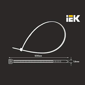 Хомут 7.6*500 IEK White