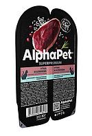 AlphaPet Влажный корм для кошек Утка и клюква
