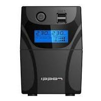 ИБП Ippon Back Power Pro II Euro 650, 650VA, 360Вт, AVR 162-290В, 2хEURO, управление по USB, RJ-45, LCD, без