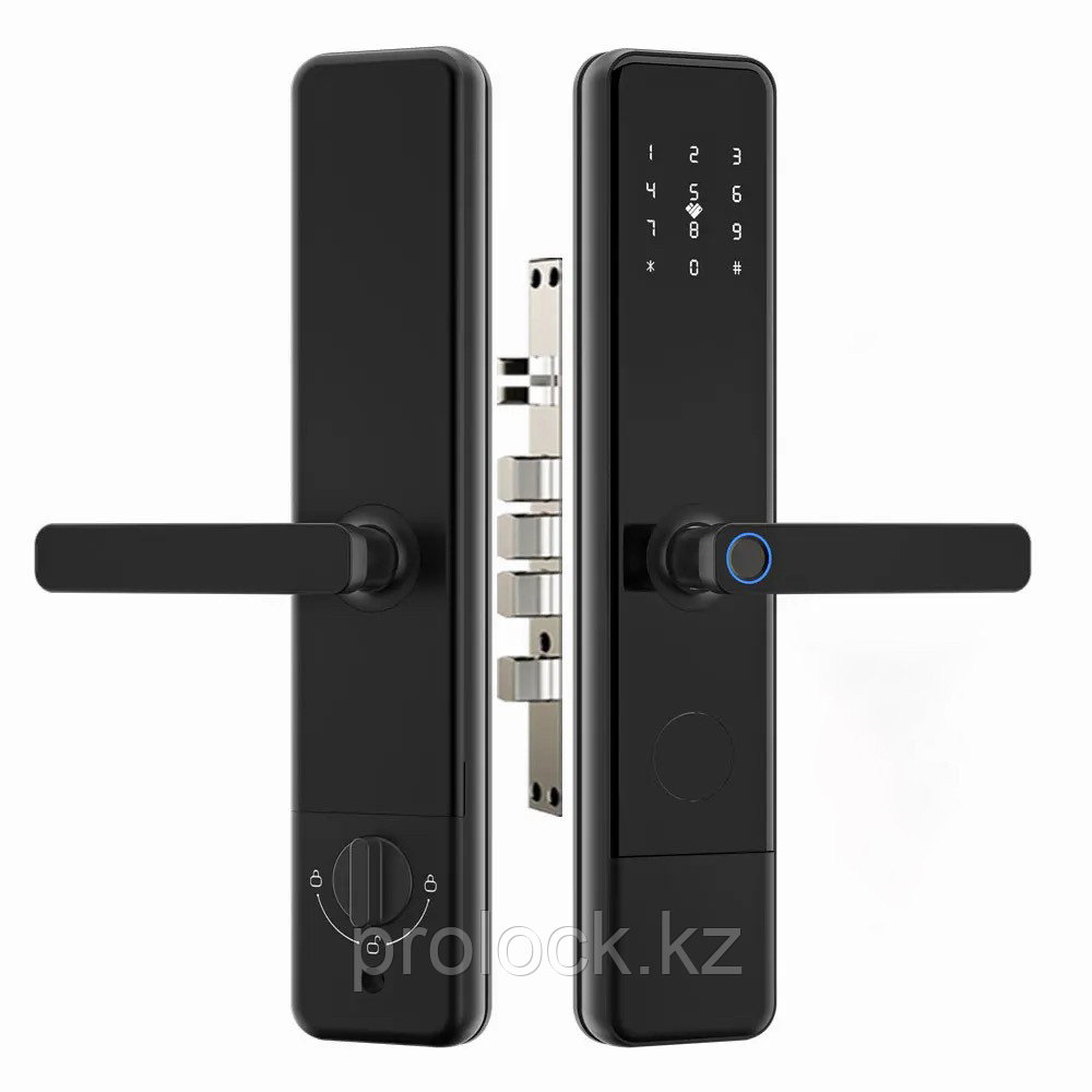 Электронный биометрический дверной смарт замок Prolock S003 Wi-Fi черный - фото 4 - id-p90976962