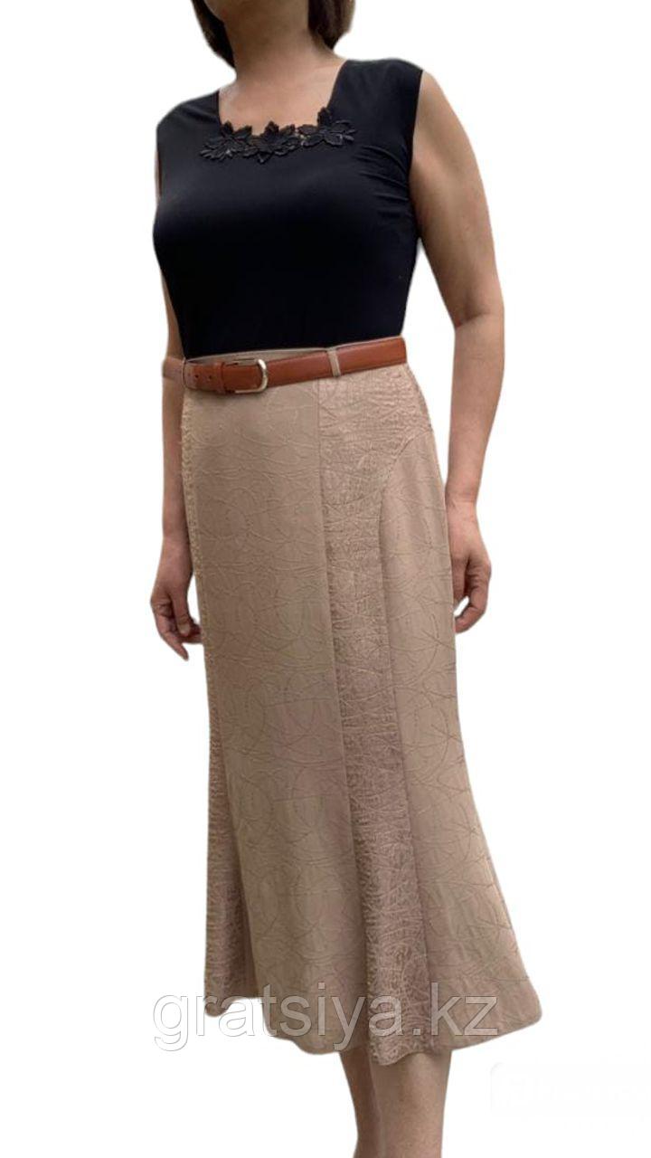 Женская юбка клиньями с гипюровой отделкой Праздничная - фото 2 - id-p98547924