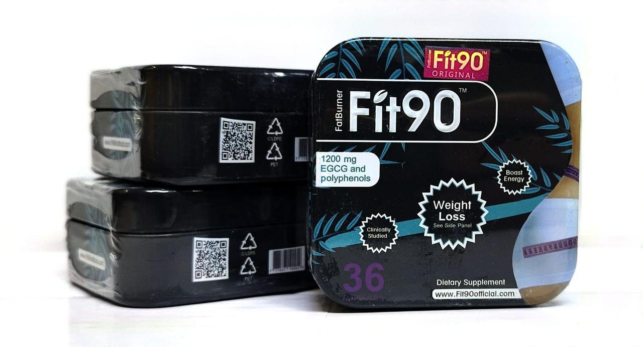 Fit90 ( Фит90 ) ( квадратная металлическая упаковка ) капсулы для похудения 36 капсул, фото 1