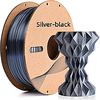 Silk Magic PLA - (Silver - Black ) Filament 1.75 mm