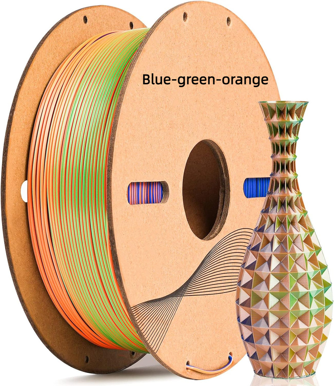 Silk Magic PLA - (Blue-Green-Orange) Filament 1.75 mm - фото 1 - id-p116447977