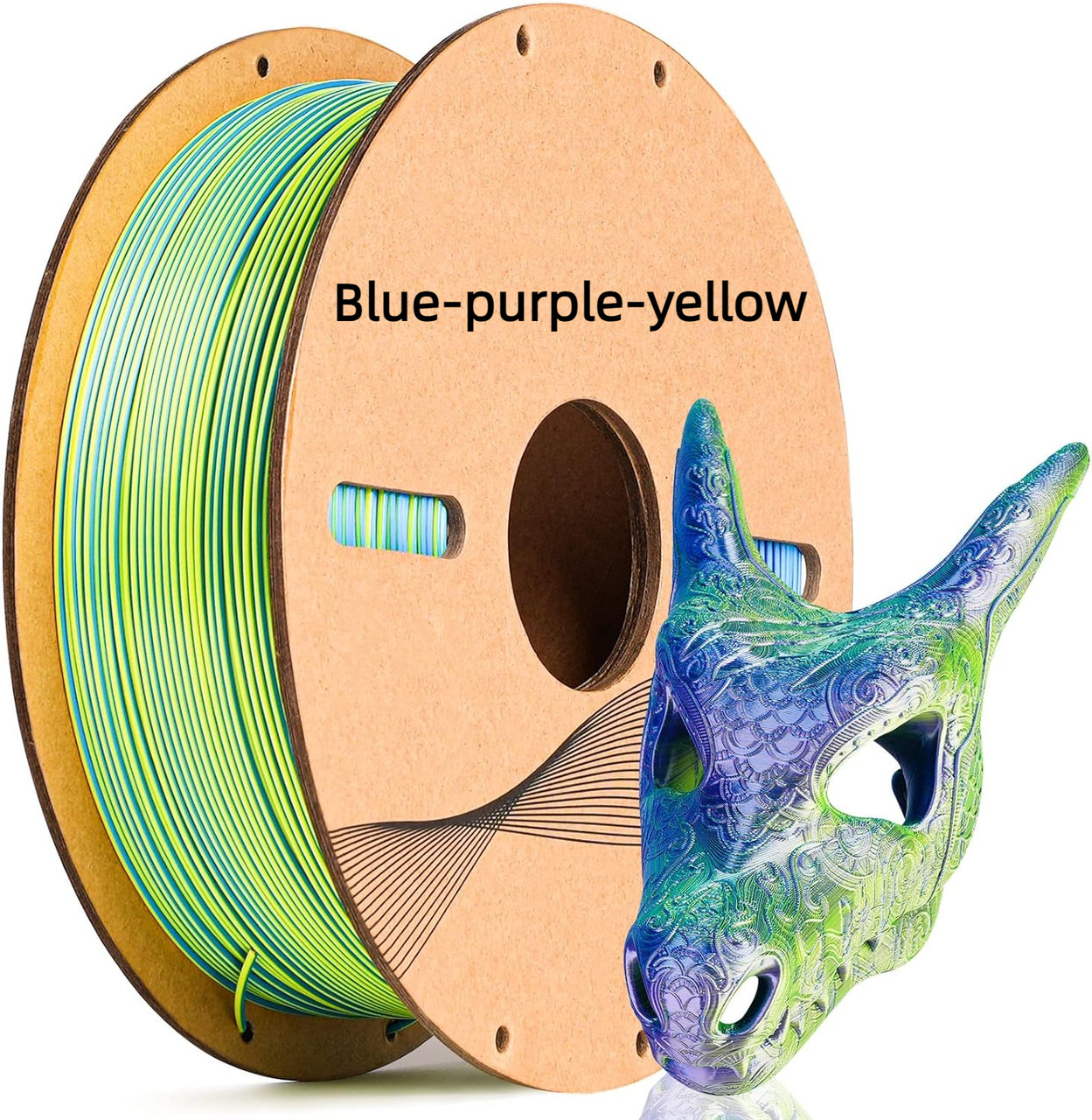 Silk Magic PLA - (Blue Purple Yellow) Filament 1.75 mm - фото 1 - id-p116448429