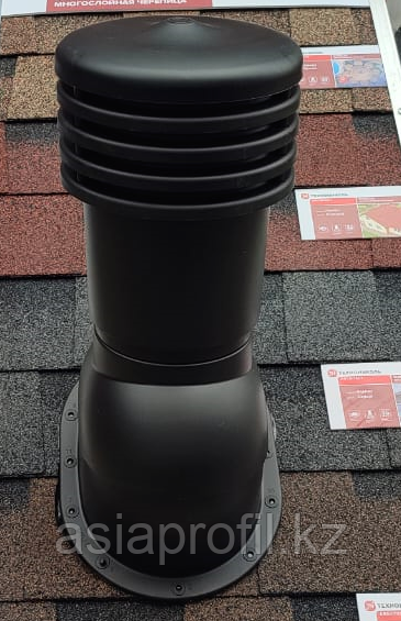 Вентиляционный выход  VENTOS X BITU O для фальцевой кровли, на готовую Ø150 мм Чёрный RAL 9005