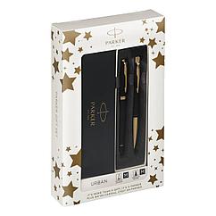 Набор Parker "Urban Duo": ручка шариковая Urban Black GT, синяя, 1,0мм + перьевая ручка Urban Black