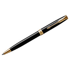 Ручка шариковая Parker "Sonnet Black Lacquer GT" черная, 1,0мм, поворот., подар. уп.