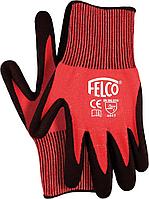 Рабочие перчатки, трикотажные с нитриловым покрытием, красные и черные, размер L