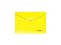 Папка-конверт на кнопке Berlingo, А5+, 180мкм, желтая