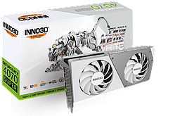 Видеокарта Inno3D GeForce RTX4070 SUPER Twin X2 OC WHITE N407S2-126XX-186162W