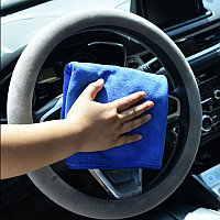 Тряпка для машины микрофибра 47х33см синяя