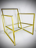 Каркас кресла, стальной, высота 60 см, под золото