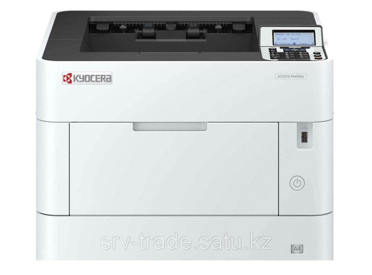 Лазерный принтер Kyocera PA6000x (А4, 1200dpi, 512Mb, 60 ppm, 500 + 100 л., дуплекс, USB 2.0, Gigabit - фото 1 - id-p116143165