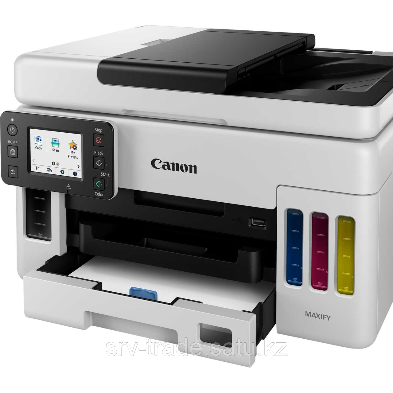 МФУ Canon MAXIFY GX6040 (A4, Printer/Scanner/Copier/DADF/Duplex, 600x1200 dpi, inkjet, Color, 24 ppm, tray - фото 3 - id-p116143168