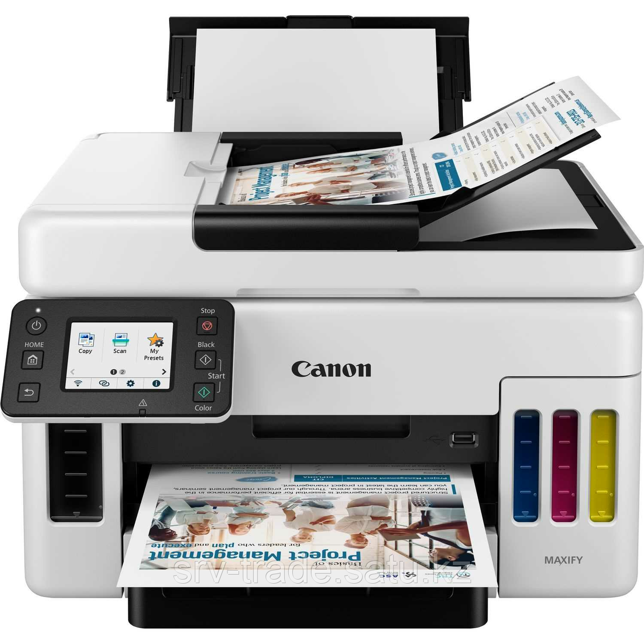 МФУ Canon MAXIFY GX6040 (A4, Printer/Scanner/Copier/DADF/Duplex, 600x1200 dpi, inkjet, Color, 24 ppm, tray - фото 5 - id-p116143168