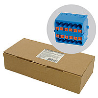 Зажим блочный (групп) для распред. тока нагрузки push-in на 12 точек, сеч 2,5 мм2, 450V, 24А, синий LD580