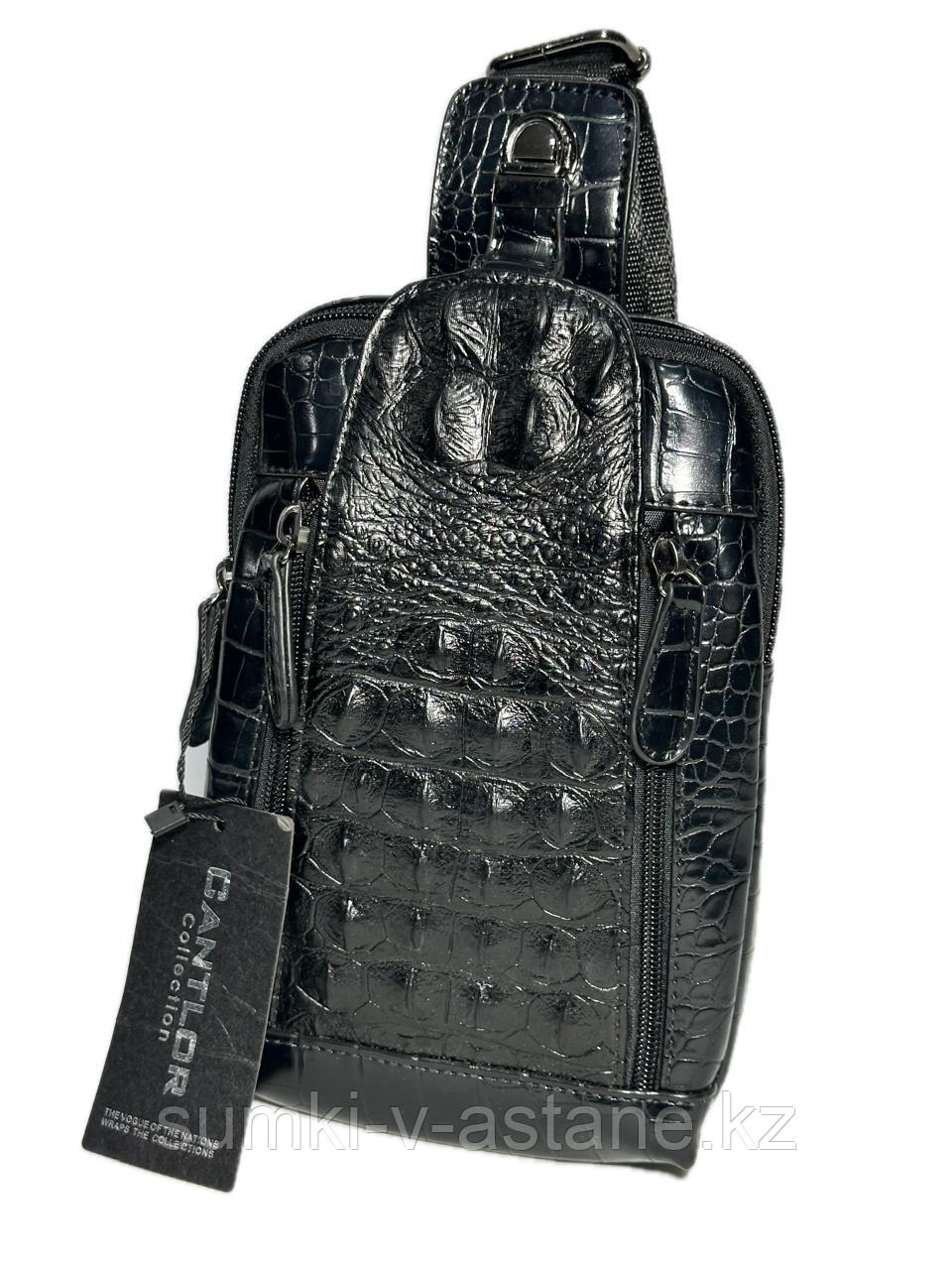 Мужская нагрудная сумка-кобура "Cantlor" (высота 24 см, ширина 15 см, глубина 5 см) - фото 1 - id-p88485580