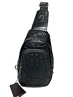 Мужская нагрудная сумка-слинг "Cantlor", через плечо. (высота 28 см, ширина 17 см, глубина 7 см)