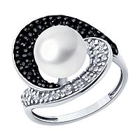 Кольцо из серебра с миксом камней Diamant 94-310-01965-1 покрыто родием