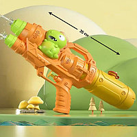 Водный пистолет с динозавром оранжевый