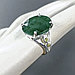 Эксклюзивное кольцо, с натуральным Изумрудом 21 мм, фото 2