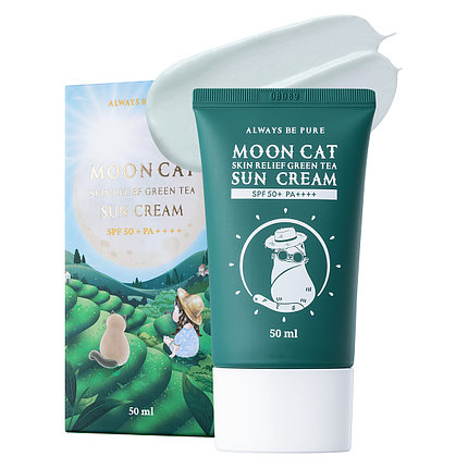 Mooncat Skin Relief Green Tea Солнцезащитный крем 50мл, фото 3