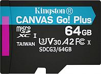 Карта памяти Kingston Canvas Go! Plus microSDXC (SDCG3/64GBSP) 64 ГБ черный