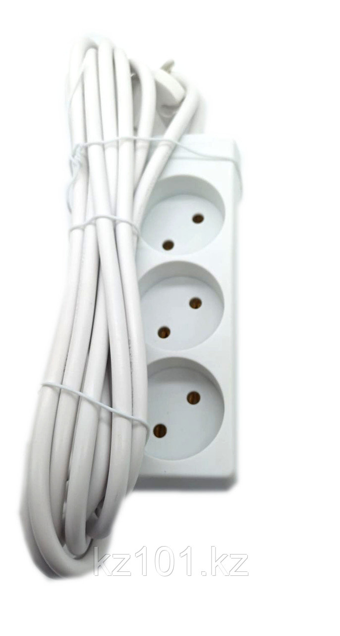 Удлинитель сетевой CF-03H-2500-5 на 3 розетки (гнезда), 5 метров, 2*1,0 мм, фото 1