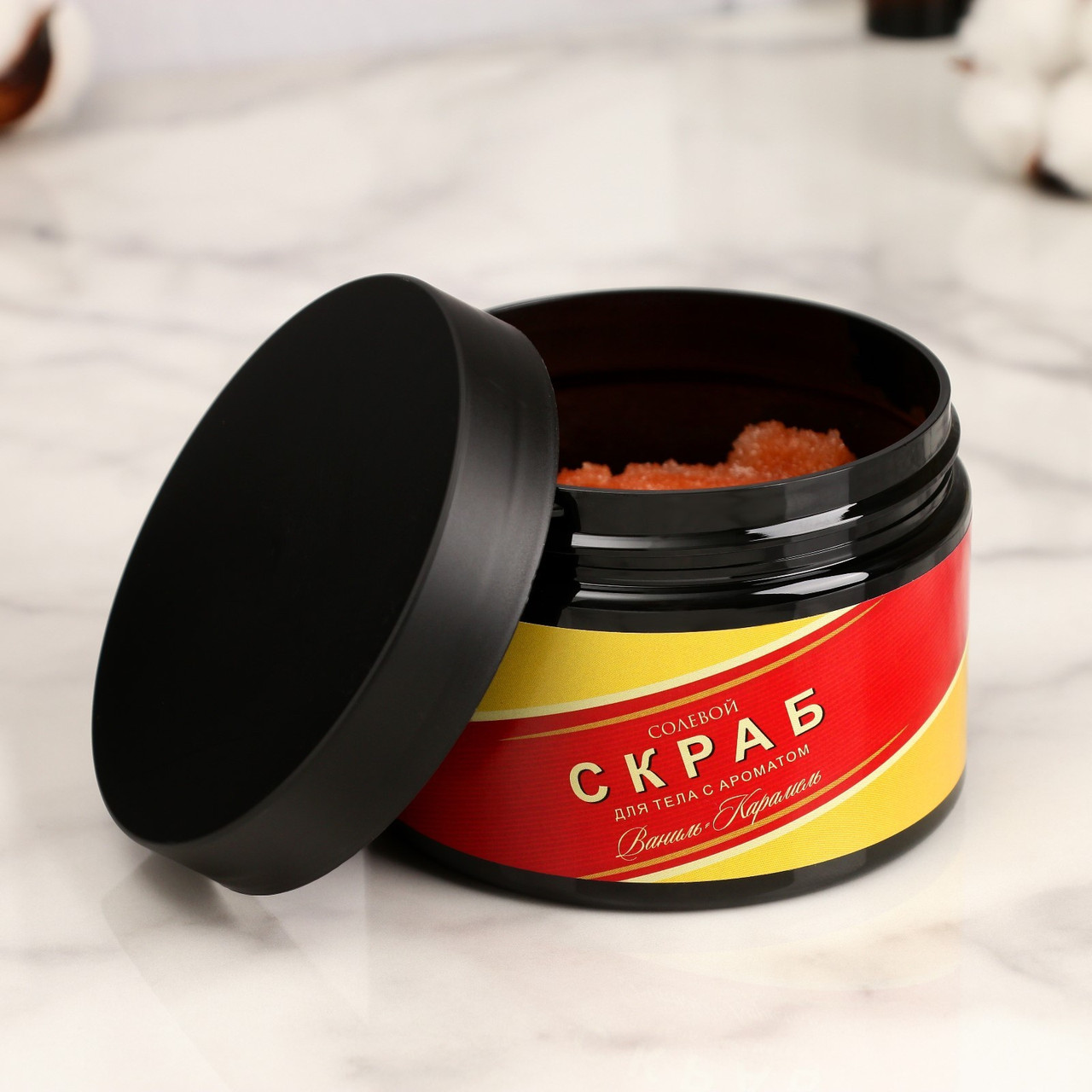 Скраб для тела соляной "Ваниль - Карамель" 320 мл, фото 1