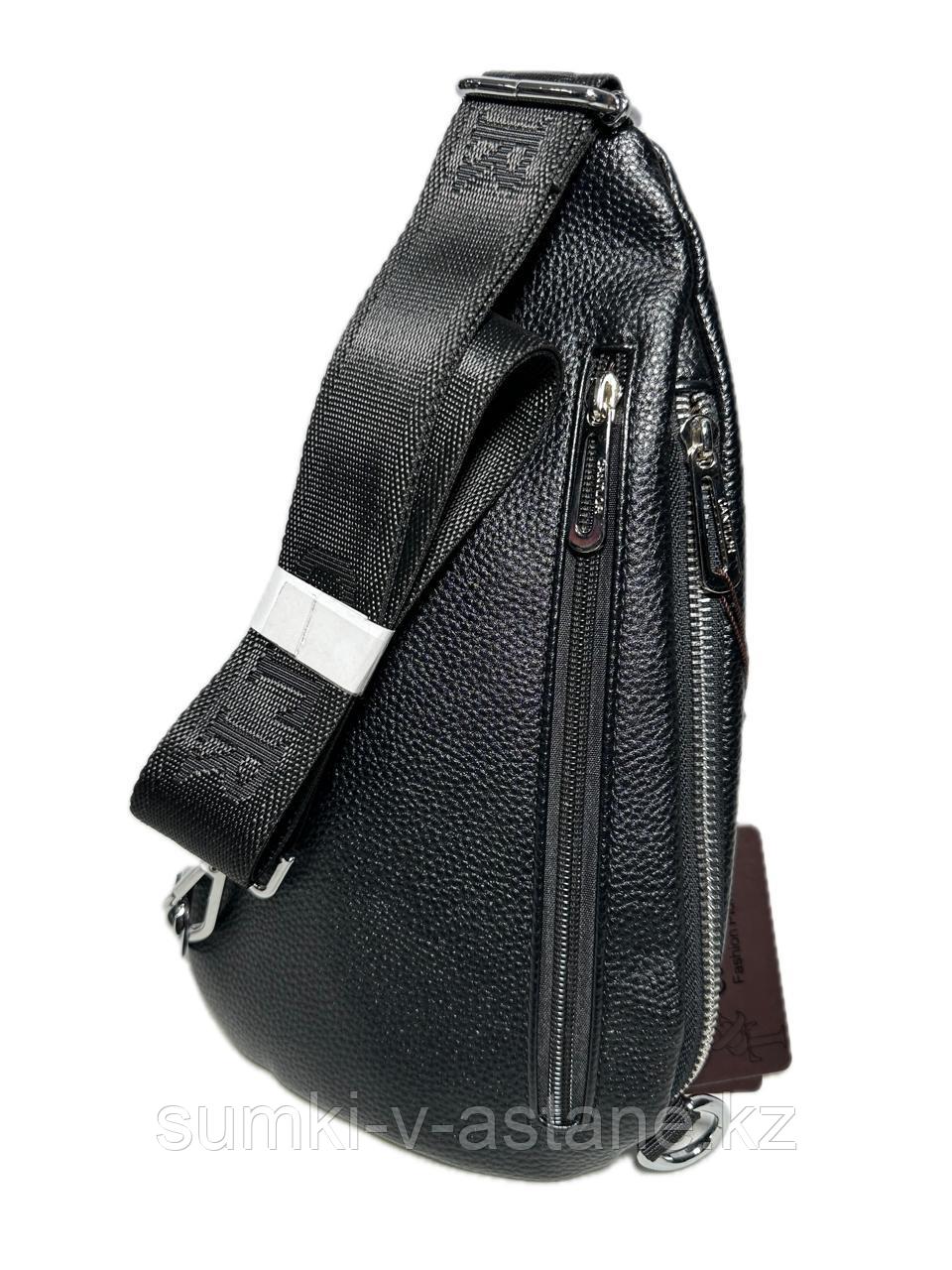 Мужская нагрудная сумка-слинг"Cantlor", через плечо (высота 30 см, ширина 17 см, глубина 5 см) - фото 7 - id-p77705344