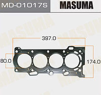 MD-01017S Прокладка ГБЦ MASUMA, 2ZZ металл 2-слойный (0,60 мм)