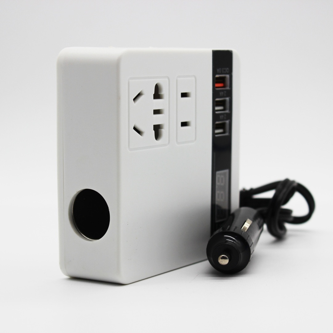 Инвертор автомобильный в прикуриватель преобразователь напряжения с 12/ ...