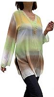 Летняя женская удлиненная туника, повседневная блузка Свободного Стиля