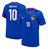 Сборная Франция майка игровая ЕВРО 2024 домашняя , Mbappe 10